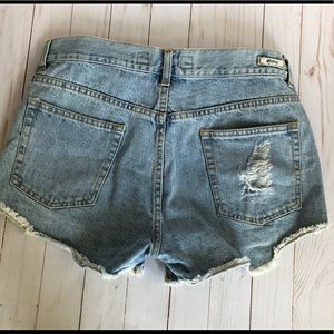 Melville Denim Distressed Shorts